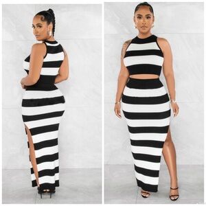 2pc Ribbed Skirt Set